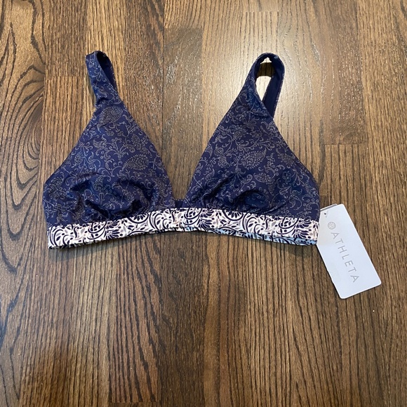 NWT ATHLETA bikini top blue paisley size medium - Picture 10 of 10